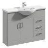 Cove Light Grey 1050mm Large Vanity Unit