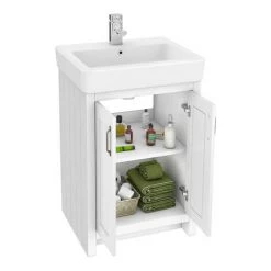 Chatsworth Traditional White Double Basin Vanity + Cupboard Combination Unit 9 Chatsworth Traditional White Double Basin Vanity + Cupboard Combination Unit -Freestanding Vanity Units Shop CWHT142PK nw d3 460