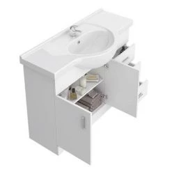 Cove White 1050mm Large Vanity Unit -Freestanding Vanity Units Shop Cove White 1050mm Large Vanity Unit n detail1 460