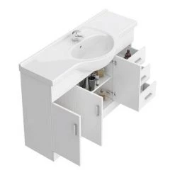 Cove White 1200mm Large Vanity Unit -Freestanding Vanity Units Shop Cove White 1200mm Large Vanity Unit n d1 460