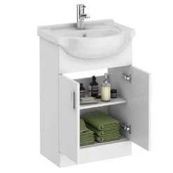 Cove White 550mm Vanity Unit -Freestanding Vanity Units Shop Cove White 550mm Vanity Unit n detail1 460