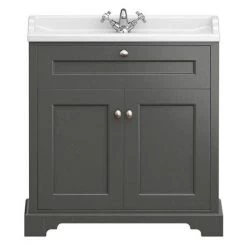 Old London Traditional Vanity Unit (800mm Wide - Charcoal) -Freestanding Vanity Units Shop DA800 CH detail2 460