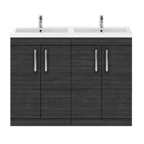 Brooklyn 1205mm Black Double Basin Vanity Unit 3 Brooklyn 1205mm Black Double Basin Vanity Unit - Image 3