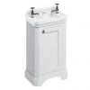 Burlington Freestanding Cloakroom Vanity Unit & Basin - Matt White