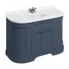 Burlington 134 4-Door Curved Vanity Unit & Minerva Carrara White Worktop with Basin - Blue