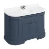 Burlington 134 4-Door Curved Vanity Unit & Minerva White Worktop with Basin - Blue