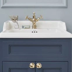 Burlington 65 2-Door Vanity Unit & Classic Basin - Blue -Freestanding Vanity Units Shop FF8B B15 1TH D2 460