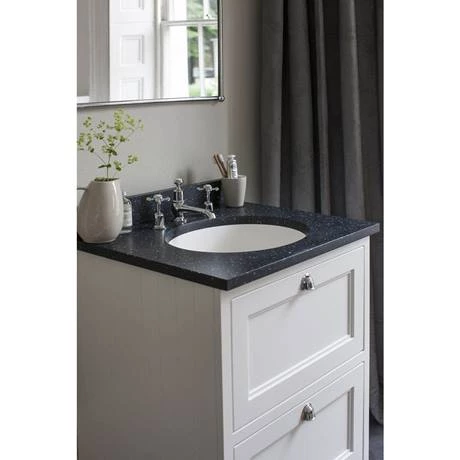 Burlington 65 2-Drawer Vanity Unit & Minerva Worktop with Basin - Classic Grey 3 Burlington 65 2-Drawer Vanity Unit & Minerva Worktop with Basin - Classic Grey - Image 3