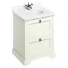 Burlington 65 2-Drawer Vanity Unit & Minerva Worktop with Basin - Sand