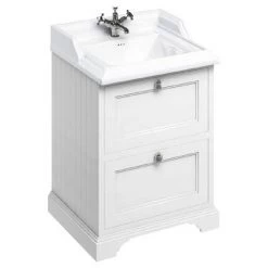 Burlington 65 2-Drawer Vanity Unit & Classic Basin - Matt White