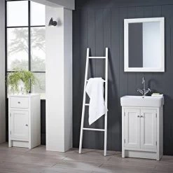 Roper Rhodes Hampton 575mm Countertop Unit & Basin - Chalk White -Freestanding Vanity Units Shop HAMP 550 W D1 460
