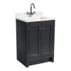 Roper Rhodes Hampton 600mm Underslung Basin Unit with Worktop & Basin - Slate Grey