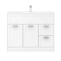 Keswick White 1015mm Traditional Floorstanding Vanity Unit -Freestanding Vanity Units Shop KES WHT 100 d3 460