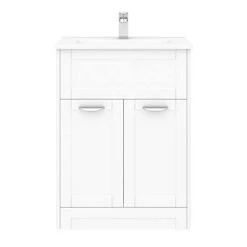 Keswick White 620mm Traditional Floorstanding Vanity Unit -Freestanding Vanity Units Shop KES WHT 620 d4 460