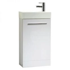 Tavistock Kobe 450mm Freestanding Unit & Basin - Gloss White