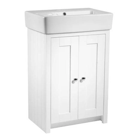 Tavistock Lansdown 550mm Freestanding Unit with Basin - Linen White 1 Tavistock Lansdown 550mm Freestanding Unit with Basin - Linen White