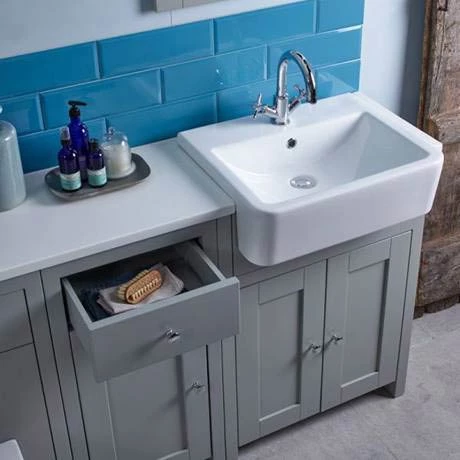 Tavistock Lansdown 700mm Freestanding Unit with Basin - Pebble Grey 2 Tavistock Lansdown 700mm Freestanding Unit with Basin - Pebble Grey - Image 2