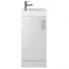 Milan 400mm Grey Mist Small Floor Standing Vanity Basin Unit