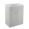 Toreno Light Grey 600mm Modern Vanity Unit