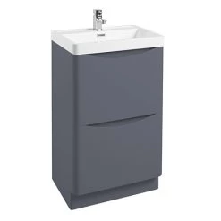 Monza Matt Grey 500mm Wide Floor Standing Vanity Unit