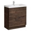 Monza Chestnut 750mm Wide Floor Standing Vanity Unit