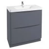 Monza Matt Grey 750mm Wide Floor Standing Vanity Unit