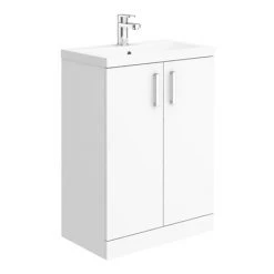 Pallas 600 Modern Gloss White Floor Standing Vanity Unit