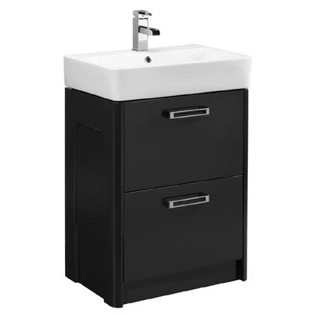Tavistock Q60 575mm Freestanding Unit & Basin - Graphite 1 Tavistock Q60 575mm Freestanding Unit & Basin - Graphite