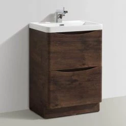 Monza Chestnut 600mm Wide Floor Standing Vanity Unit -Freestanding Vanity Units Shop RC600FS D6 460