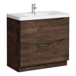 Monza Chestnut 900mm Wide Floor Standing Vanity Unit
