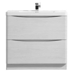 Monza White Ash 900mm Wide Floor Standing Vanity Unit 9 Monza White Ash 900mm Wide Floor Standing Vanity Unit -Freestanding Vanity Units Shop RWA900FS d1 460