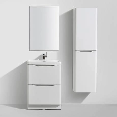 Monza White Ash 600mm Wide Floor Standing Vanity Unit 3 Monza White Ash 600mm Wide Floor Standing Vanity Unit - Image 3