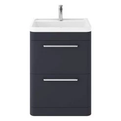 Hudson Reed Solar 600mm Floor Standing Cabinet & Basin - Indigo Blue - SOL301