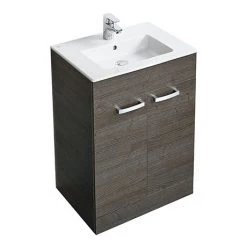 Ideal Standard Tempo 600mm Sandy Grey Vanity Unit - Floor Standing 2 Door Unit