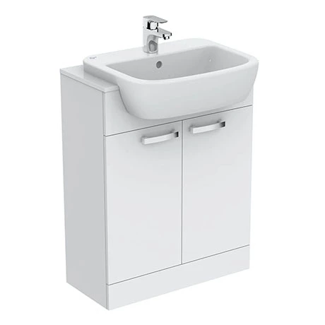 Ideal Standard Tempo 650mm Gloss White Vanity Unit - Floor Standing 2 Door Unit 1 Ideal Standard Tempo 650mm Gloss White Vanity Unit - Floor Standing 2 Door Unit