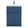 Hudson Reed Urban Satin Blue 600mm Floor Standing 2-Door/Drawer Vanity Unit - URB303A