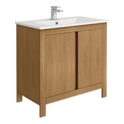 Valencia Naturale Oak Effect Vanity Unit - 850mm Wide -Freestanding Vanity Units Shop VNAT85OAK d4 460