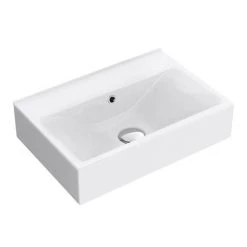 Nova Vanity 0TH Sink With Cabinet - 450mm Modern High Gloss White -Freestanding Vanity Units Shop VTFW450 0TH d2 460 1