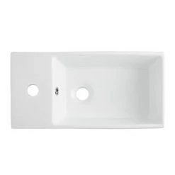 Cubix High Gloss White Vanity Unit inc Ceramic Basin W480 x D230mm - VTY058 -Freestanding Vanity Units Shop VTY058 d5 460