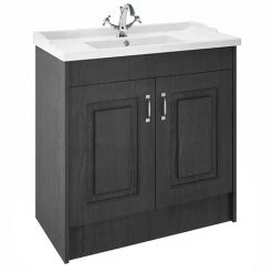 York Traditional Dark Grey Bathroom Basin Unit (1020 x 470mm) - 1 Tap Hole