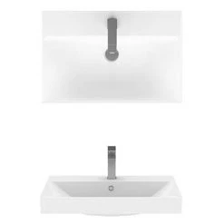 Crosswater Zion 60 Floor Standing Unit + Basin - Storm Grey Matt -Freestanding Vanity Units Shop ZN 60 SG D2 460