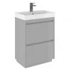 Crosswater Zion 60 Floor Standing Unit + Basin - Storm Grey Matt